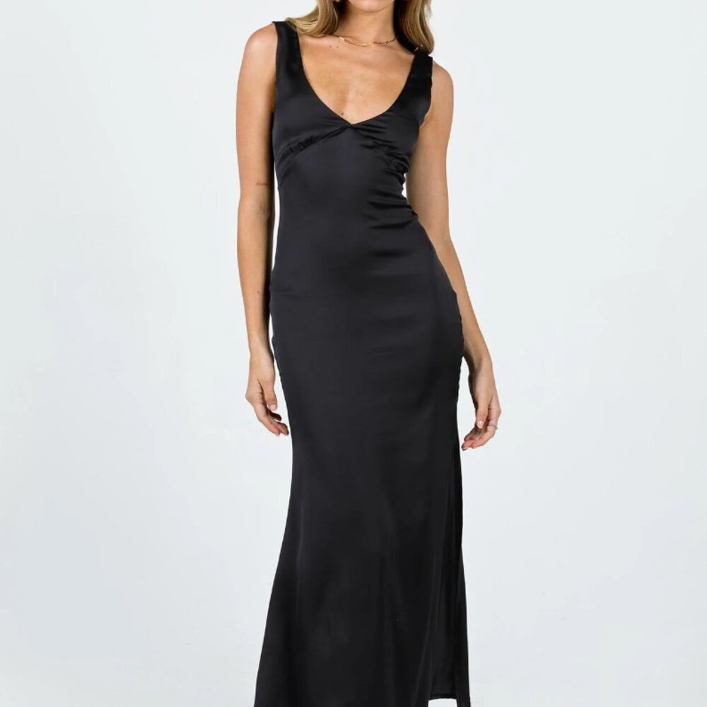 Princess Polly Lynsey Midi Dress Black